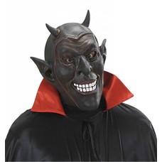 Halloweenaccessoires masker zwarte lachende duivel