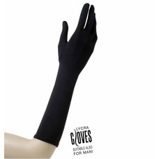 Halloweenaccessoires handschoenen lycra 37cm zwart