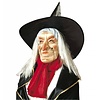 Heksenmaskers met hoed en haar voor Halloween