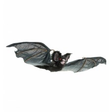 Halloweenaccessoires: Harige vleermuis 54cm