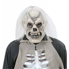Halloweenmasker: Verrotte schedel maskers met pruik