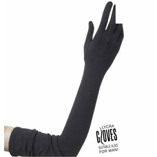 Halloweenaccessoires handschoenen lycra zwart