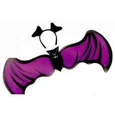 Halloweenaccessoires vleermuis set dame