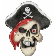 Halloweenaccessoires stoffen wanddecoratie piratenschedel