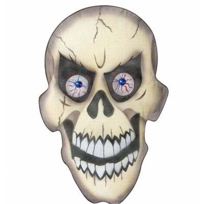 Halloweenaccessoires stoffen wanddecoratie schedel