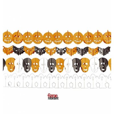 Halloweenaccessoires guirlande 3mtr papier