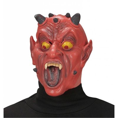 Halloweenaccessoires halfgezichtmasker duivel