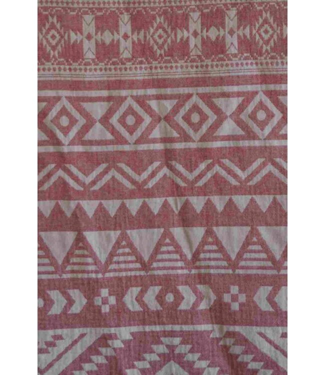 hamamdoek Aztec soft red 170x85cm