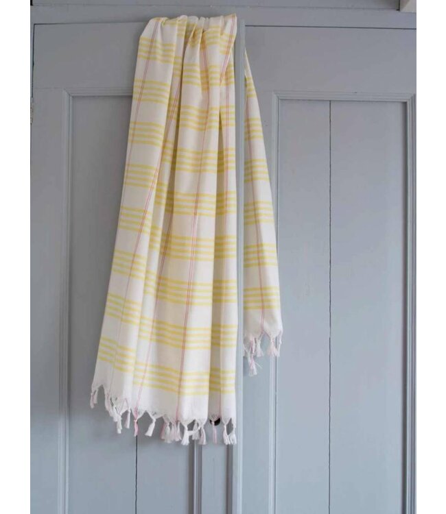 biologische hamamdoek geel 170x100cm