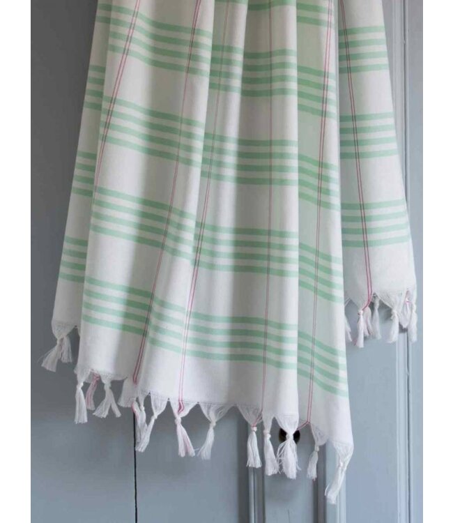 biologische hamamdoek helderzeegroen 170x100cm