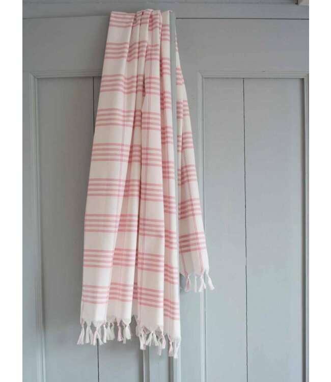 biologische hamamdoek poederroze 170x100cm