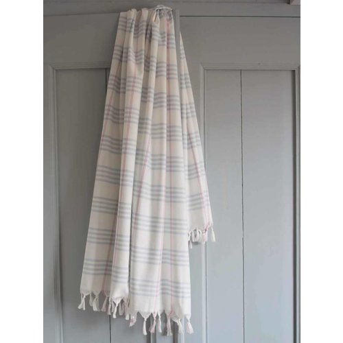 Ottomania organic hamamdoek lichtblauw geruit Ottomania organic hamamdoek lichtblauw geruit