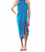 Call it Fouta! Pareo Flower dark turquoise 160x110cm