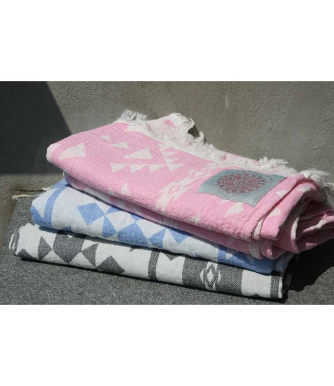hamamdoek Kelim soft pink 170x85cm