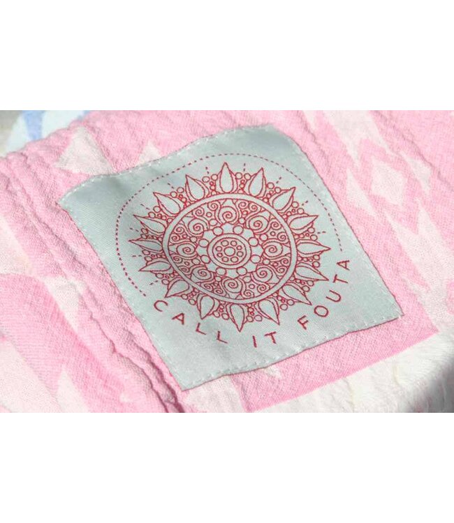 hamamdoek Kelim soft pink 170x85cm