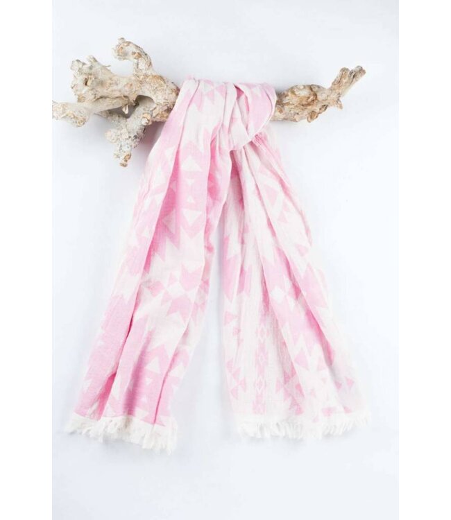 hamamdoek Kelim soft pink 170x85cm