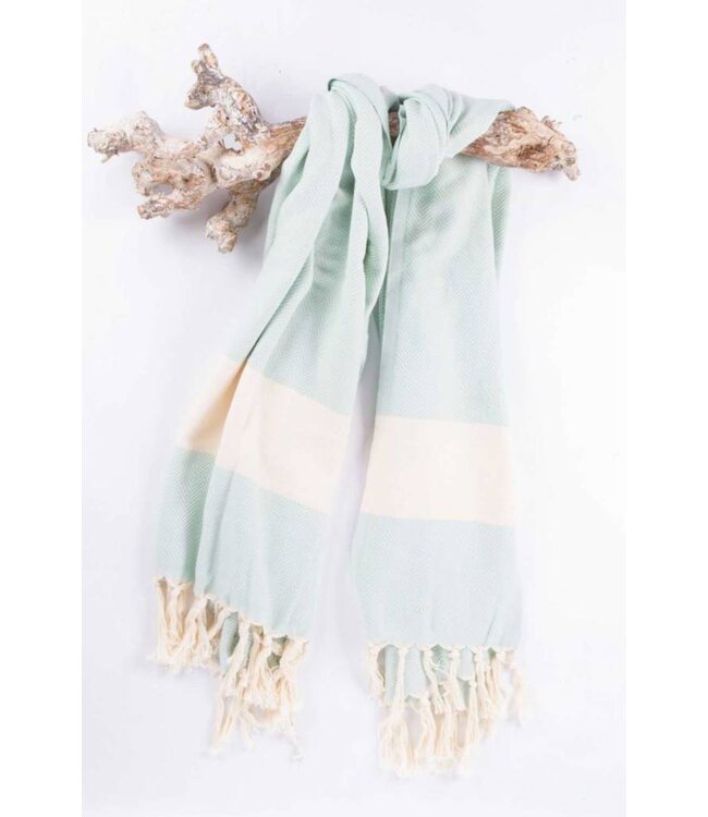 hamamdoek Herringbone magic mint 180x100