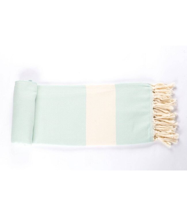 hamamdoek Herringbone magic mint 180x100