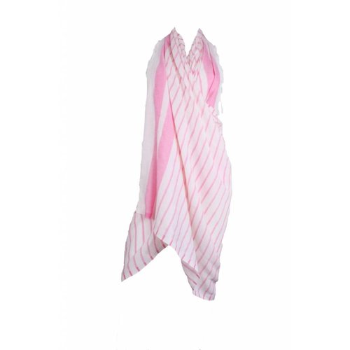 Hamams own pareo hamamdoek Aquastreeps pink Hamams own pareo hamamdoek Aquastreeps pink