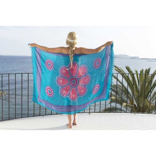 Call it Fouta! Pareo Flower dark turquoise