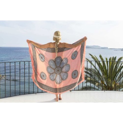 Call it Fouta! Pareo Flower pink blue anthracite Call it Fouta! Pareo Flower pink blue anthracite