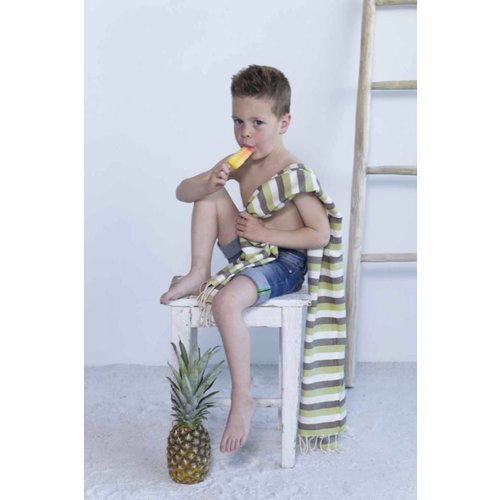 Call it Fouta! kids hamamdoek multi green brown Call it Fouta! kids hamamdoek multi green brown
