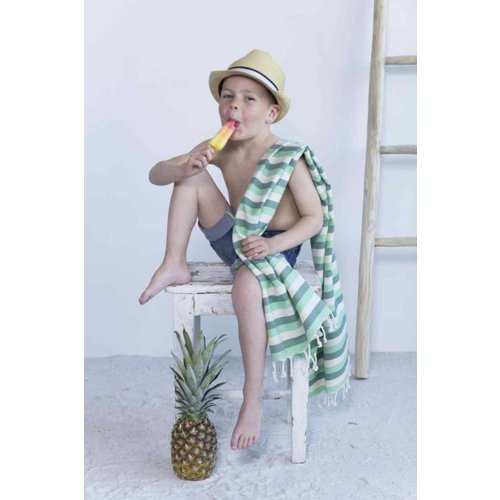 Call it Fouta! kids hamamdoek multi light green Call it Fouta! kids hamamdoek multi light green