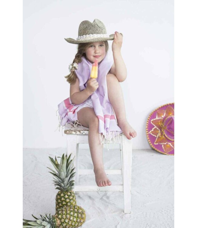 kids hamamdoek lilas pink 140x70cm