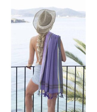 PURE Kenya kikoy strandlaken stone washed lila