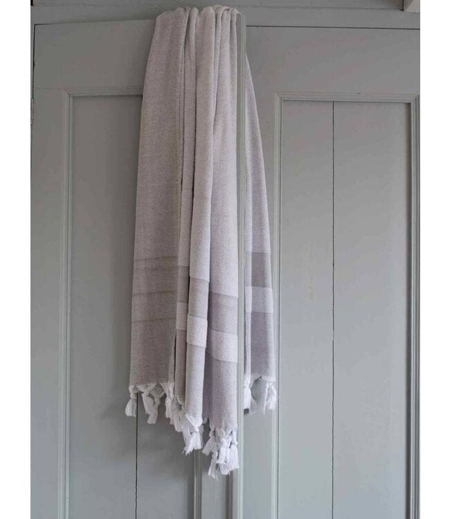 hamamdoek met badstof donkergrijs 170x95cm