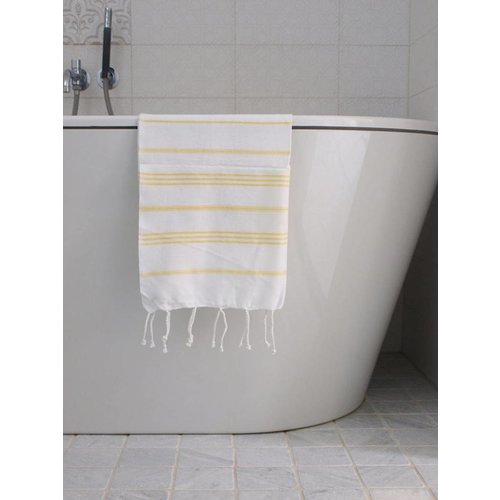 Ottomania hamam handdoek wit/geel Ottomania hamam handdoek wit/geel