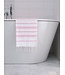 Ottomania hamam handdoek wit met sorbetroze strepen 100x50cm