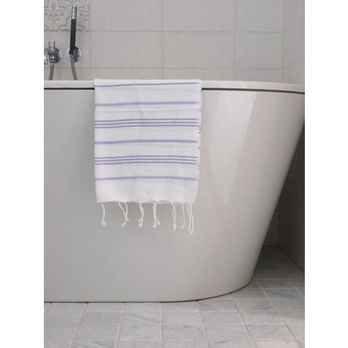 Ottomania hamam handdoek wit/lila Ottomania hamam handdoek wit/lila