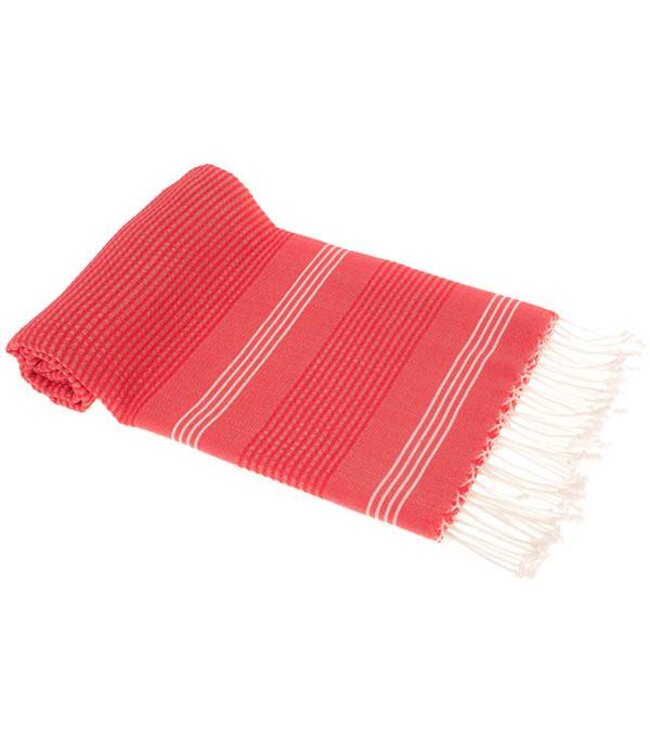 hamamdoek BeachFun rood 180x90cm