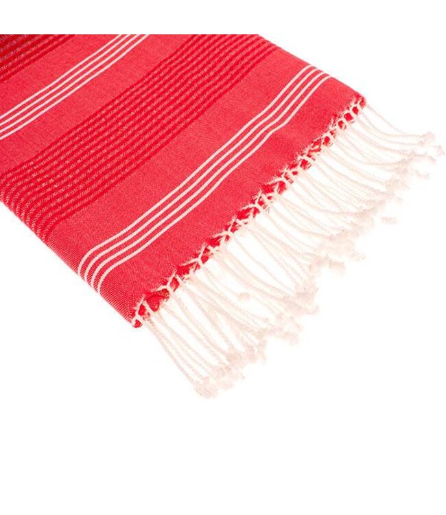 hamamdoek BeachFun rood 180x90cm