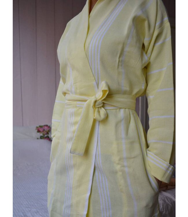 hamam badjas citroengeel