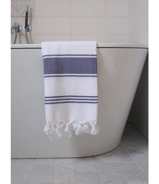 hamamdoek Honingraat donkerpaars 170x100cm