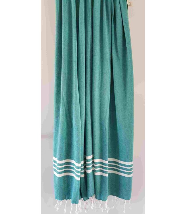 hamamdoek Krem Sultan XXL emerald 220x170cm