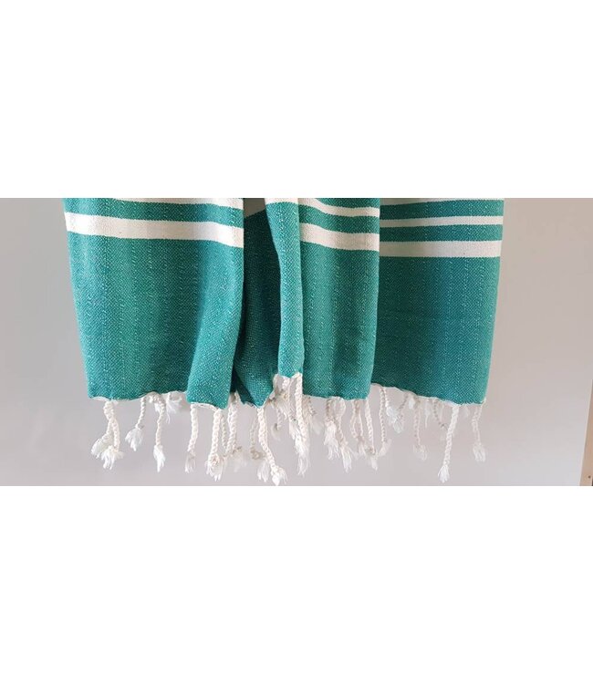 hamamdoek Krem Sultan XXL emerald 220x170cm