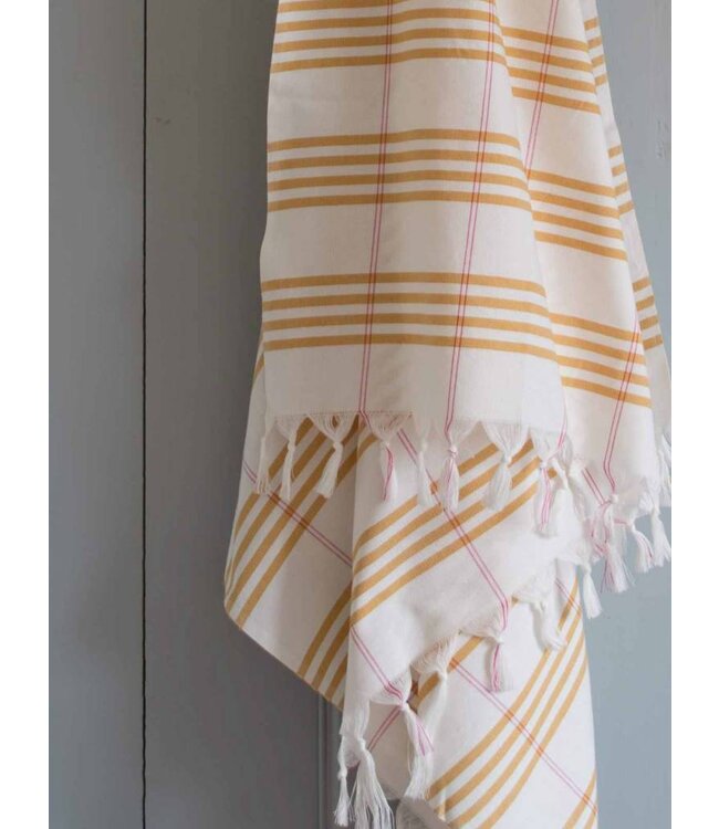 biologische hamamdoek XL oker 210x100cm