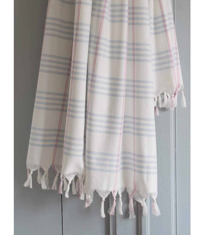 biologische hamamdoek XL lichtblauw 210x100cm