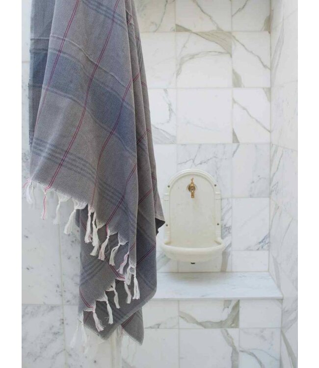 organic hamamdoek biokatoen donkergrijs 170x100cm