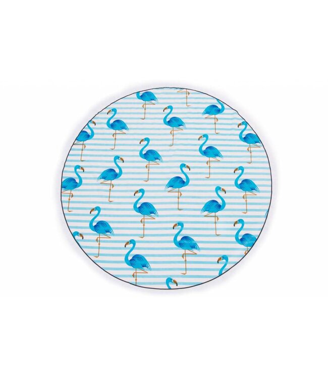 Roundie Gypsy Flamingo blue fringe diameter ca. 175cm
