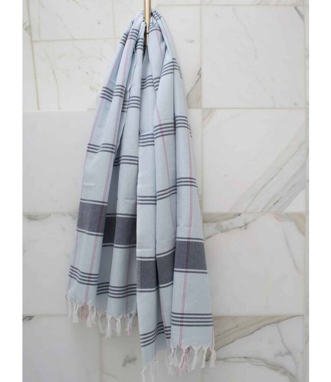 organic hamamdoek biokatoen lichtblauw 170x100cm