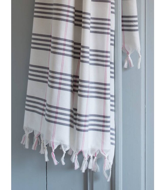 biologische hamamdoek XL donkergrijs 210x100cm