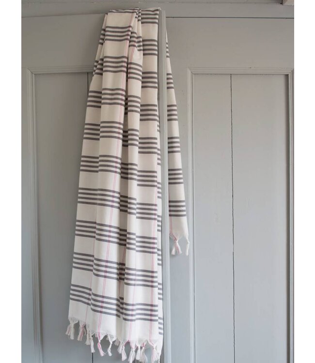 biologische hamamdoek XL donkergrijs 210x100cm