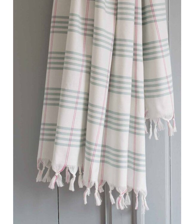 biologische hamamdoek XL grijsgroen 210x100cm