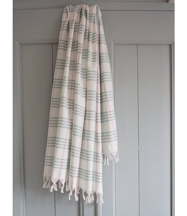 biologische hamamdoek XL grijsgroen 210x100cm