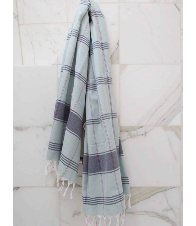 organic hamamdoek biokatoen zeegroen 170x100cm