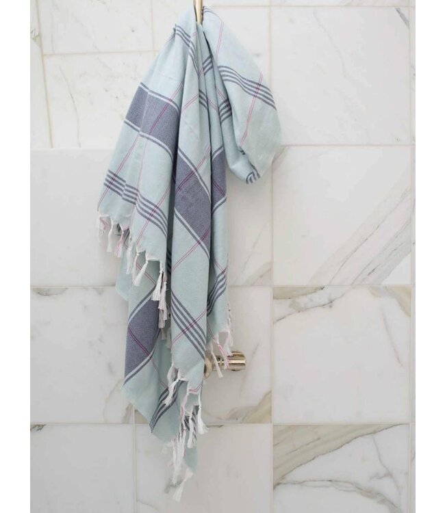 organic hamamdoek biokatoen zeegroen 170x100cm